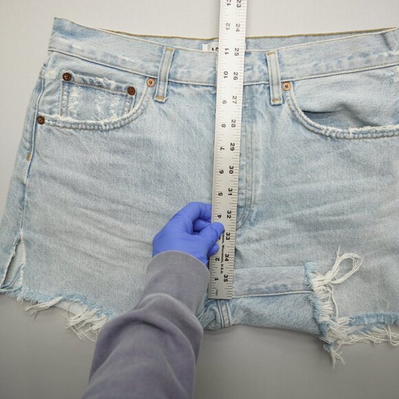 AGOLDE Parker Long Jean Shorts in Jinx Size 27 - Picture 10 of 12